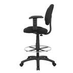 Drafting Stool with Footring and Adjustable Arms