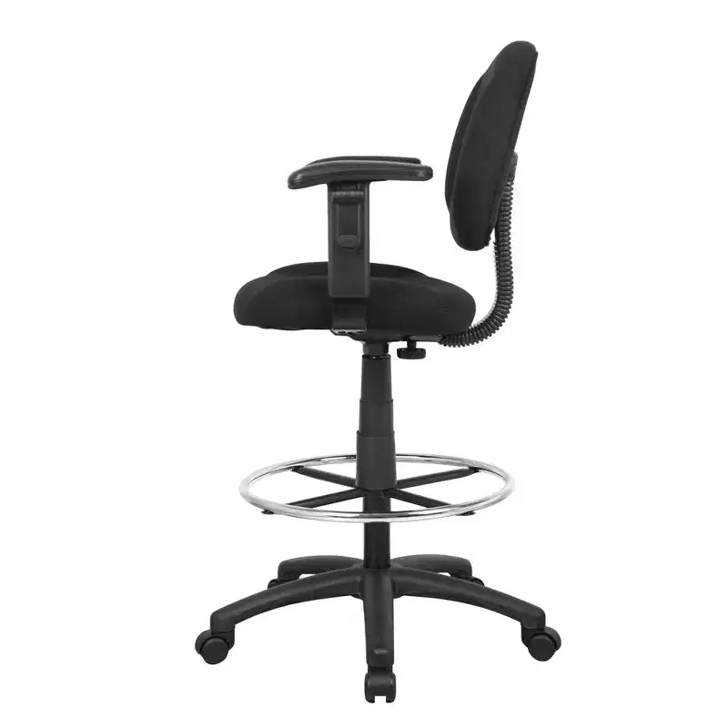 Drafting Stool with Footring and Adjustable Arms