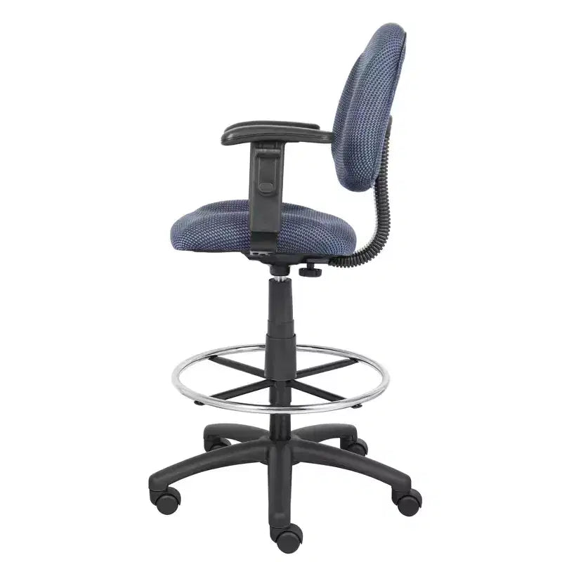 Drafting Stool with Footring and Adjustable Arms