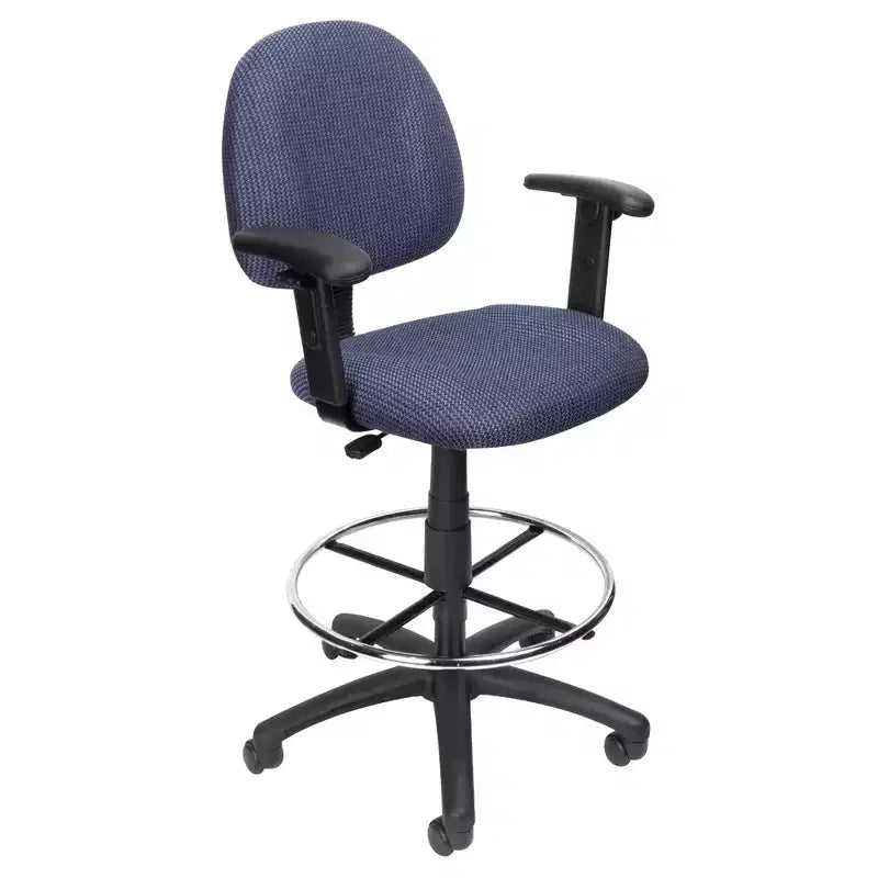 Drafting Stool with Footring and Adjustable Arms