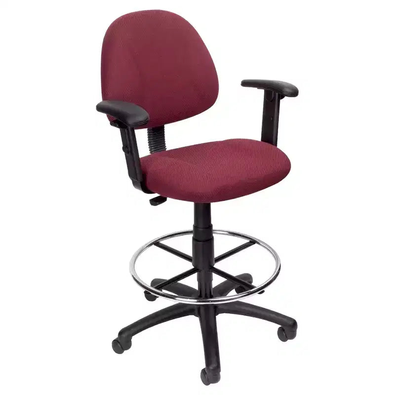 Drafting Stool with Footring and Adjustable Arms