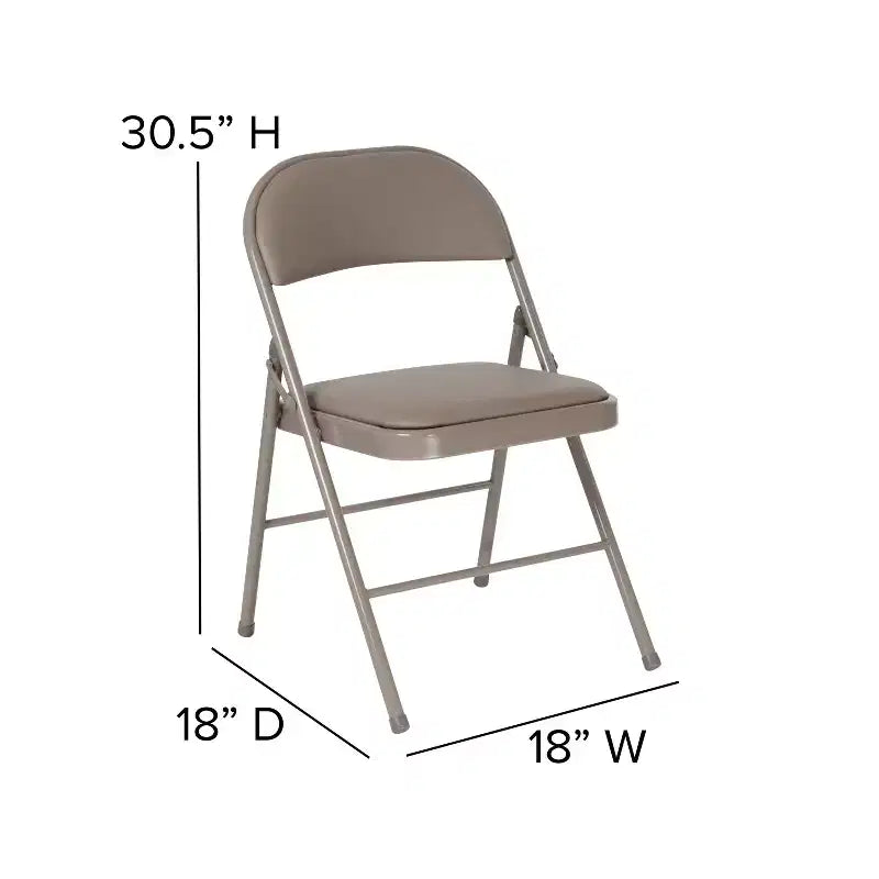 Vinyl Padded Metal Frame Event/Home Office Folding Chair