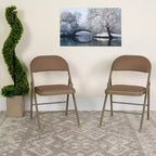 Vinyl Padded Metal Frame Event/Home Office Folding Chair