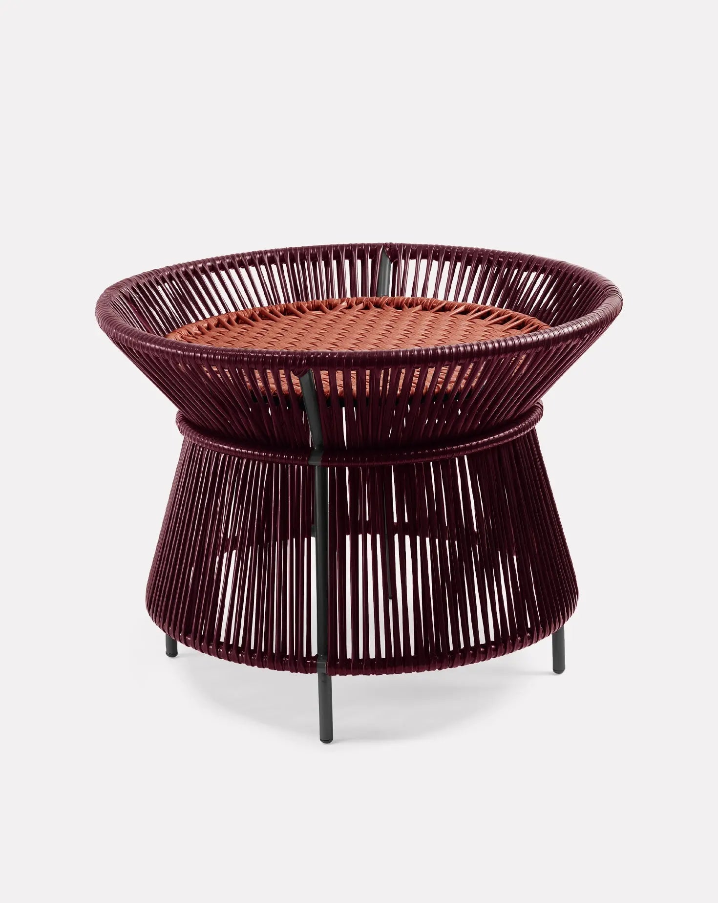 Caribe Chic Black Red Basket Table