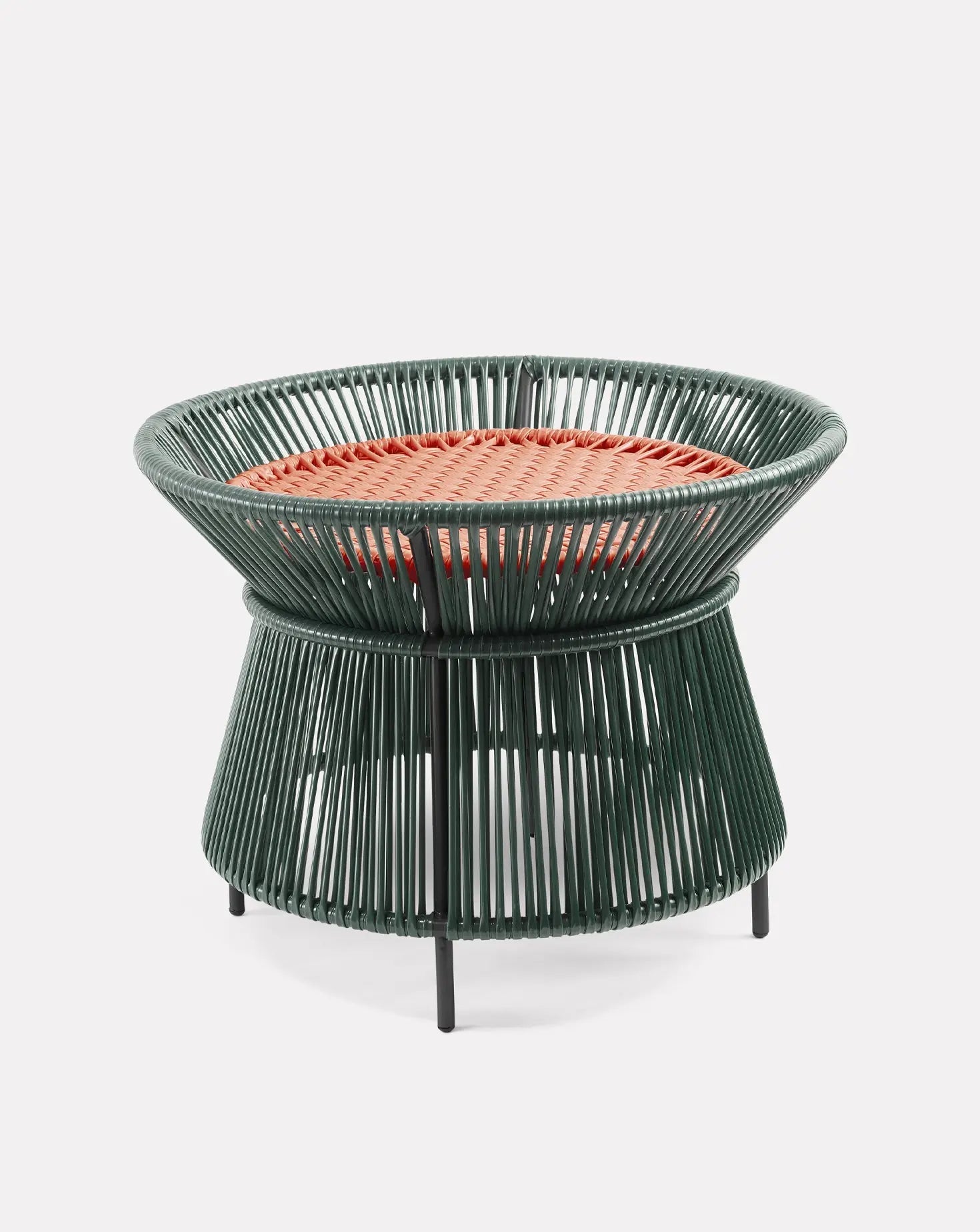 Caribe Chic Moss Green Basket Table