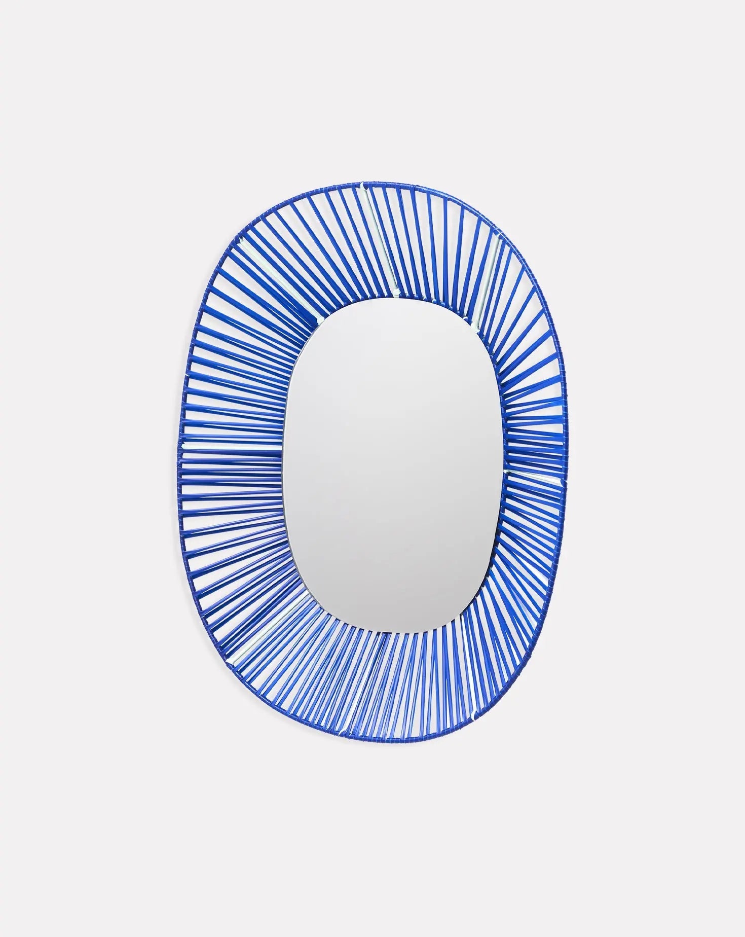 Cesta Blue Wall Mirror Oval