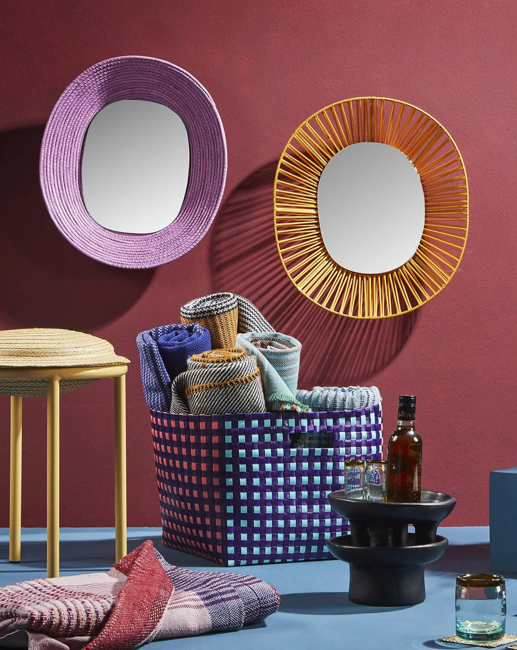 Cesta Honey Yellow Wall Mirror Oval