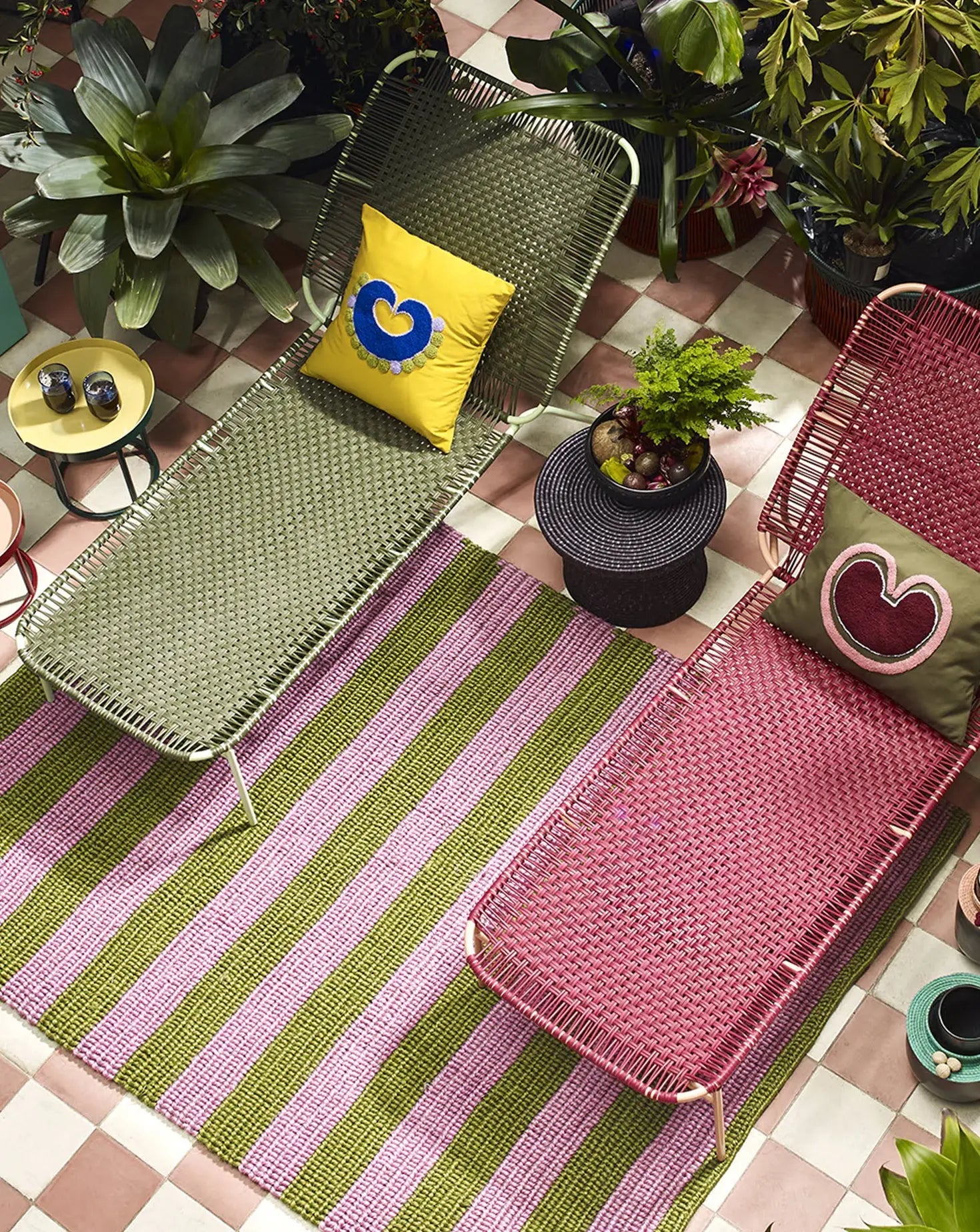 Cielo Olive & Pastel Green Daybed