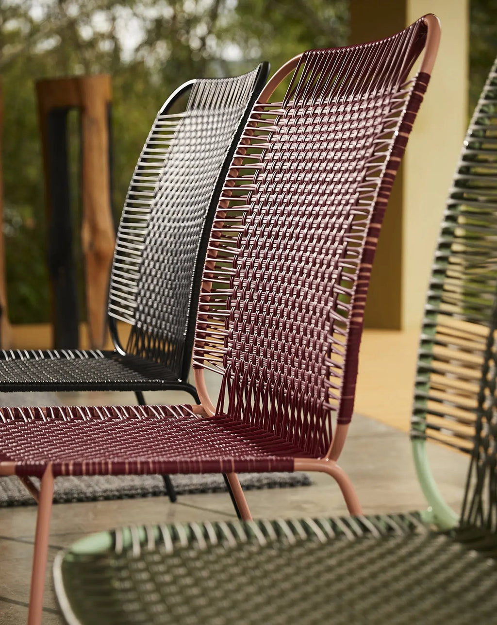 Cielo Red Lounge Chair Low