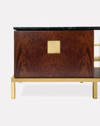 Paolo Rizzatto Zuan Mahogany Wood Living Cabinet