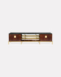 Paolo Rizzatto Zuan Mahogany Wood Living Cabinet
