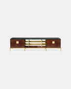 Paolo Rizzatto Zuan Mahogany Wood Living Cabinet