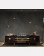 Paolo Rizzatto Zuan Mahogany Wood Living Cabinet