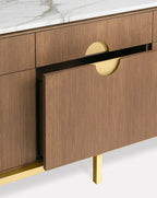 Paolo Rizzatto Zuan Oak Wood Dining Cabinet