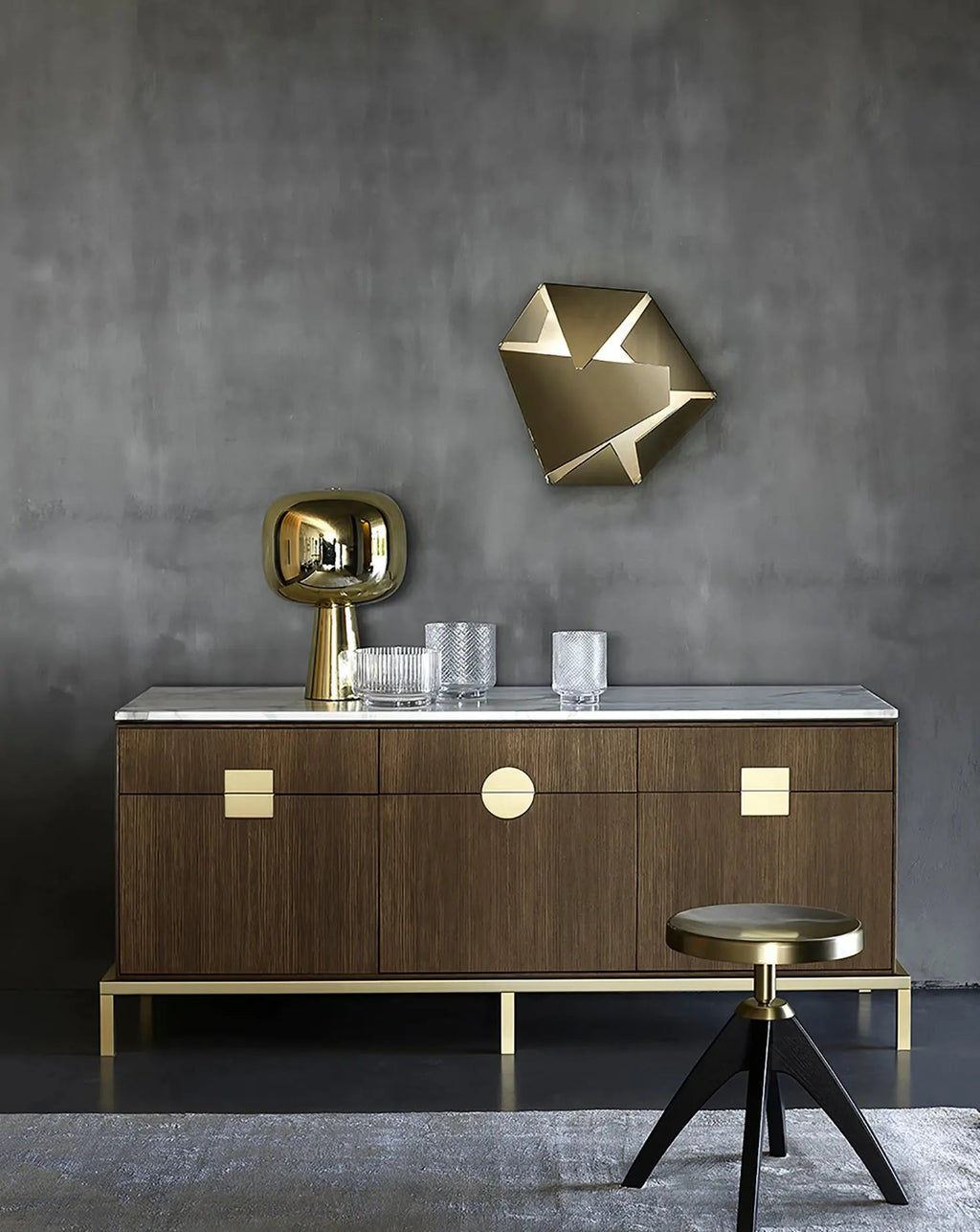 Paolo Rizzatto Zuan Oak Wood Dining Cabinet