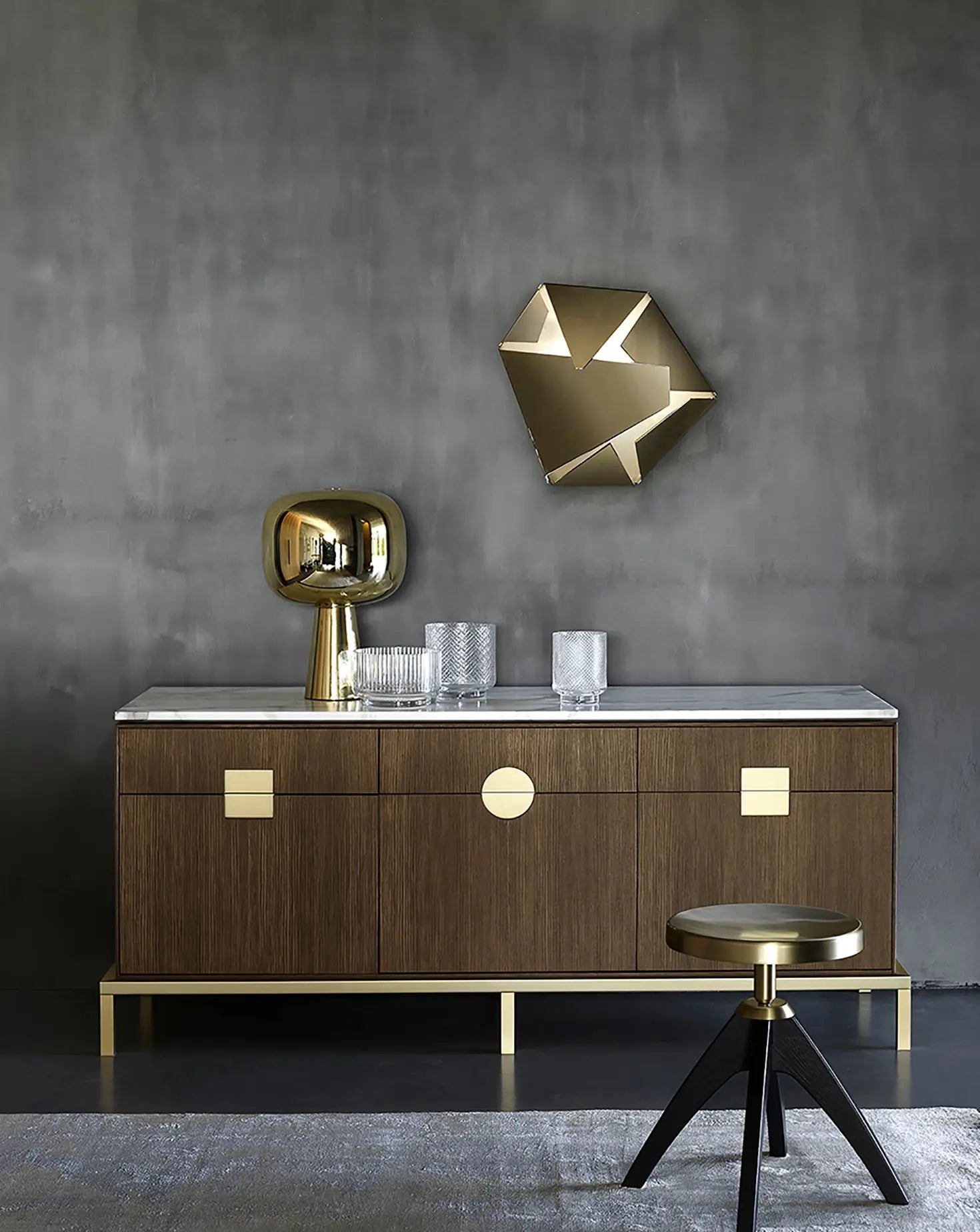 Paolo Rizzatto Zuan Oak Wood Dining Cabinet