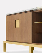 Paolo Rizzatto Zuan Oak Wood Living Cabinet