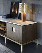 Paolo Rizzatto Zuan Oak Wood Living Cabinet